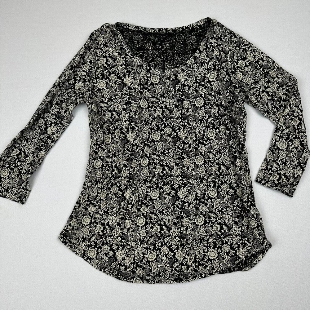 Lucky Brand 3/4 Sleeve Floral Tee